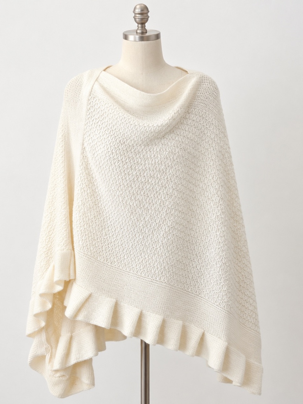 Mixit Cream Colored Soft Shawl Sweater
One Size With TAG